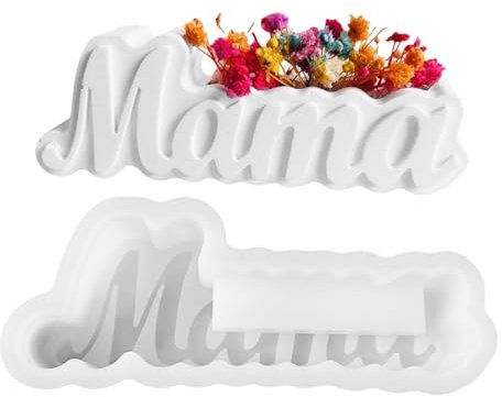 Silikonformen Gießformen, Mama Silikonformen Buchstaben Vase Silikonform Gießform Mama Geschenk Halter Für Blumen, Stift, Sukkulente