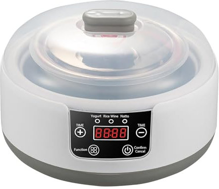 1.2L Probiotic Yogurt Makers – Adjustable Temperature & Time Control Yogurt Machine Stainless Steel, for Home Use DIY Yogurt, Natto, Rice Wine, and More
