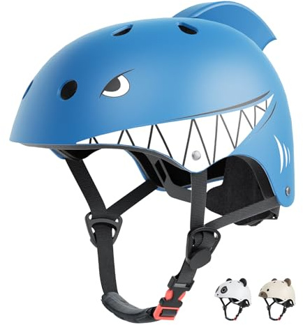 XJD cykelhjälm barn, hjälm barn, 1-2-3–8 år, pojkar flickor, justerbar säkerhetshälta, hjälm med djurmönster, barnhjälm för cykel, skateboardhjälm, skoter (44–50 cm)