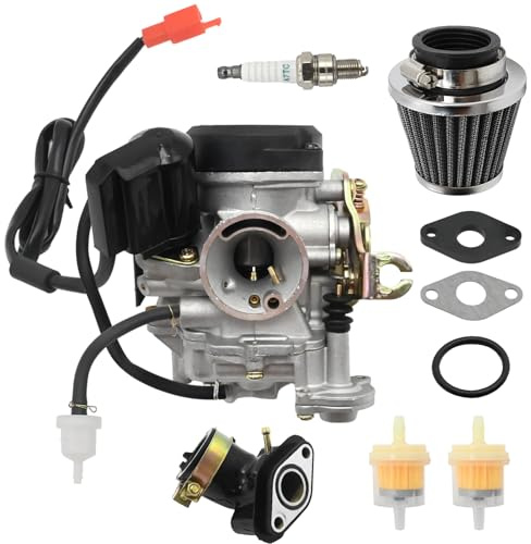 Hoypeyfiy GY6 50CC 139QMB 80cc PD18J Vergaser-Kit, Ersatz für Rex RS 400 RS 450 RS 460