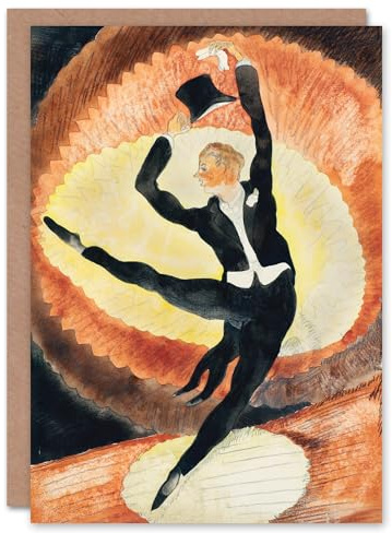 Artery8 Charles Demuth Art Card Acrobatic Male Dancer with Top Hat