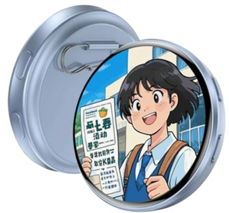 Aizgog Pin Digital Electrónico | Pantalla Táctil IPS Vestible - Digital LED con Función de Foto y Video | para Viajes Diarios, Vacaciones, Cosplay, Eventos, Coleccionistas, Adolescentes y Adultos