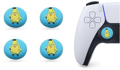 UtmostXP Copri joystick compatibili con controller PS5, PS4 e Xbox, copri joystick per PS4, impugnature per levette analogiche per controller Play 4, Accessori per PS5 (Banana)