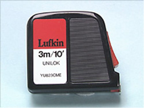 Lufkin YU823CME (T0061082311) Unilok Maßband 3m x 13mm / 10' x 1/2 Zoll, mit metrische und englische Maßeinteilung und Schlagfestes Gehäuse