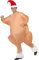 Smiffys Costume rôti de dinde gonflable, Peau, avec combinaison, bonnet et ventilateur automatique Halloween
