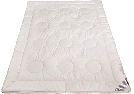 franknatur 4 Jahreszeiten Bettdecke 200x220 Bio Schurwolle Baumwolle Nadia | atmungsaktive Kombidecke aus 100% Bio Merinowolle, 100% Bezug Bio Baumwolle, mit Druckknöpfen, waschbar, Oeko-TEX