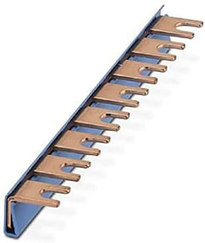 PHOENIX CONTACT MPB 18/1-8 BU Verdrahtungsbrücke für Module mit Anschlussraster, 17.5mm Rastermaß, 1 Phasig, 8 Polig, Blau, 10 Stück