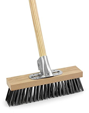 Charles Bentley Wire Broom with Bracket and Wooden Handle 12 Galvanised