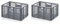 2x Bäckerkiste Cateringbox 60 x 40 x 32 durchbrochen inkl. gratis Zollstock 2er Set