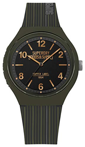 Superdry Herren Analog Quarz Uhr mit Silikon Armband SYG252N