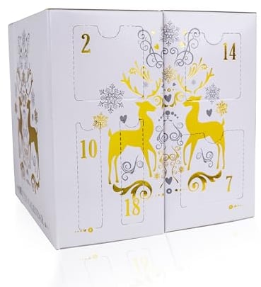 accentra – Adventskalender Beauty mit 24 Make up & Kosmetik Produkten – Schmink Adventskalender Frauen mit Lippenstift, Wimpern, Nagellack, Lidschatten, Applikatoren uvm. – Weihnachtskalender Beauty