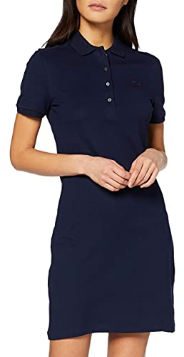 Lacoste Robe Slim Fit Femme , Marine, 36