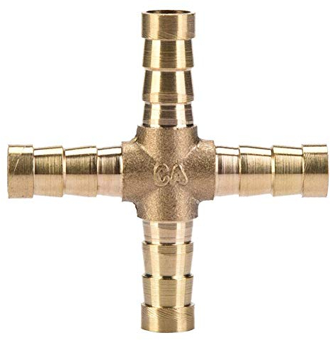 5 stücke 4-Wege T Messing Schlauchverbinder Fitting, Cross Barbed Stecker Luft Wasser Öl Gas Kraftstoff 6/8/10 / 12mm(8mm)