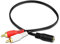 Vektenxi Cavo Convertitore Audio da 3,5 mm Femmina a Due Jack Stereo RCA Maschio, 0,25 m, Nero Pratico e Utile