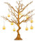 Nuptio Gold Tree Easter Trees - 76cm Tall Fake Christmas Trees Indoor Ornament Display Manzanita Halloween Tree Outdoor Wedding Centerpieces for Tables Living Room Birthday Party Decorations