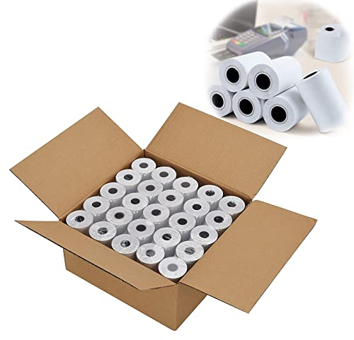 50x Thermorollen 57mm x 12mm x 50m Bonrollen Thermopapier Additionsrollen, Ersatz-Papierrollen, Kassenrollen