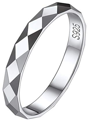 925 Sterling Silver Stackable Rings for Women Girlfriend Wife Engagement Wedding Band Ring 3mm