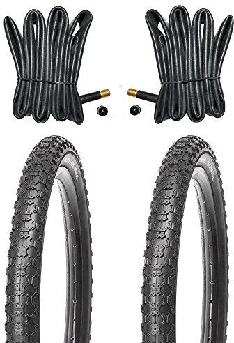 Kujo BMX-Reifen Set 20x2.125 inkl. Schläuche mit Autoventilen Mrs. Marble