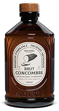 BACANHA - Sirop Bio et Brut - Sirop Concombre - Pour Cocktail, Eau, Limonade et Thé Glacé - 400 mL
