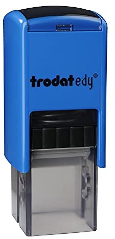Trodat edy FIX Motivationsstempel für Lehrer und Pädagogen, Stempelset zum Motivieren – 1 Motiv Stern PRIMA, Deutsch, Gehäuse Blau, Abdruck Blau, Selbstfärbend, 20 x 20 mm