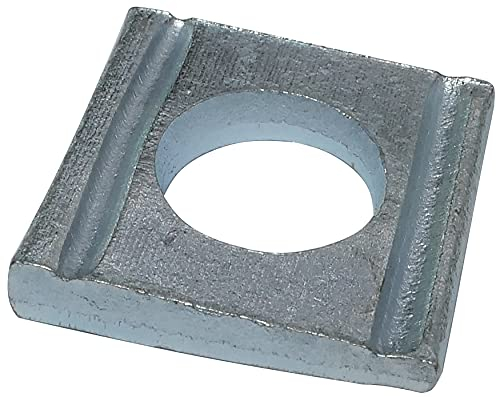 AERZETIX - C48826 - Satz mit 25 Vierkantscheiben 8% neigung - M10 - aus verzinktem stahl - DIN 434 - für U profile