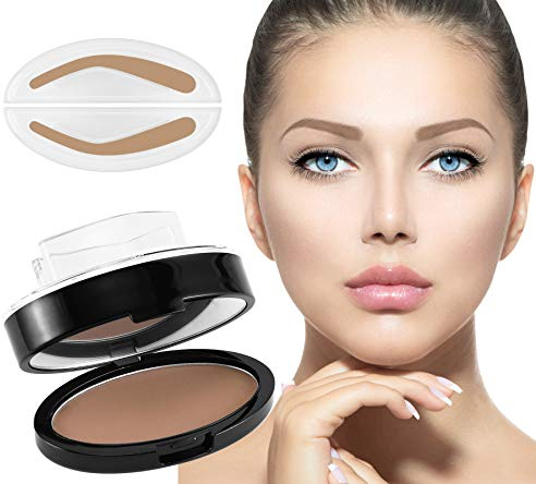 Boobeen Augenbrauensiegel-Stempelpulver -1 Second Make Up Nature Tinting Coloring Kit - Erzeugt natürlich aussehende Brauen für Make-up-Anfänger