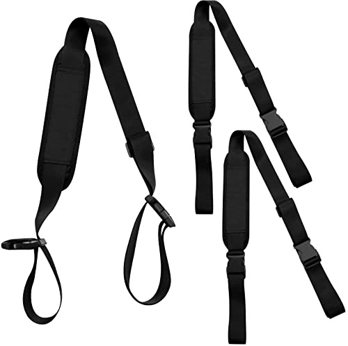 SATINIOR 3 Pack Adjustable Beach Chair Carry Straps, Black