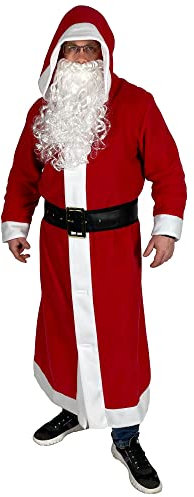 bad taste dieser Style macht geil Weihnachtsmann Mantel - 5 Teile - Größe M bis XXXXL - Nikolaus Kostüm mit Gürtel, Bart, Handschuhen und Stiefelhutzen, Größe:XXXL/XXXXL
