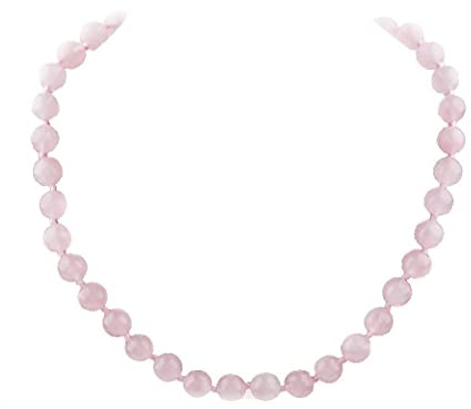 Treasure Bay Beautiful 10mm Natural Gemstone Necklace, Handmade Gemstone Necklace for Women