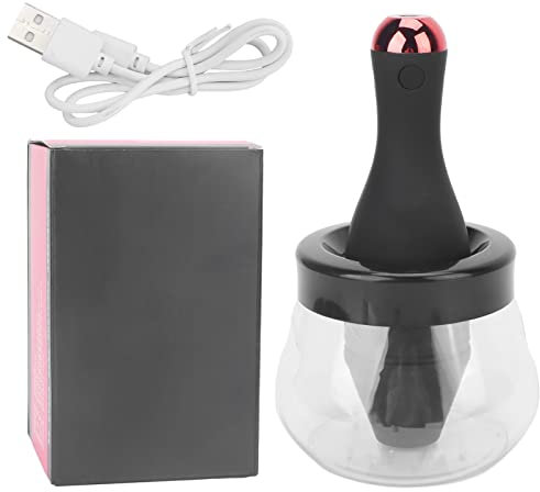 Nettoyeur de pinceaux de maquillage électrique, nettoyeur de pinceaux automatique rechargeable