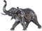 Casablanca modernes Design GILDE Skulptur Steampunk Elephant Kunstharz silberfarben 37041 - Höhe 23 cm