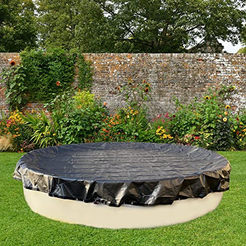 Duraol Poolabdeckung achtform I 10,00 x 5,00 m I Hochwertige Pool Abdeckplane mit Materialstärke 300g/m² I Robuste Abdeckplane Pool mit Randverstärkung I Beidseitig beschichtet & wasserdicht