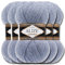 Alize 5 x 100g Lanagold Türkische Premium Wolle Baumwolle und Acryl Handstrickgarne | Yarn | Garn | Strickgarn Accessoire Baby zum Häkeln Stricken Kleidung Schals (Light Denim Melange | 221)