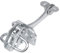 WIELEN TIRANTE COMPATIBILE CON BLOCCO ARRESTO PORTA ANTERIORE SX DX PER FIAT DOBLO 51772768 46747423