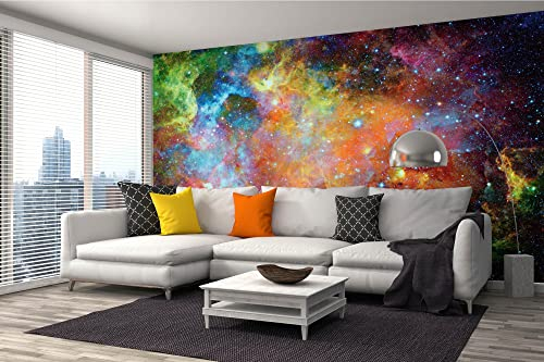 Vlies Fototapete GALAXIE-ELEMENTE 375 x 250 cm (inkl. Kleister) - Vlies Tapete, Wandtapete, Wandbilder - Tapete für Wohnzimmer Schlafzimmer, Büro, Küche - Montagefertig