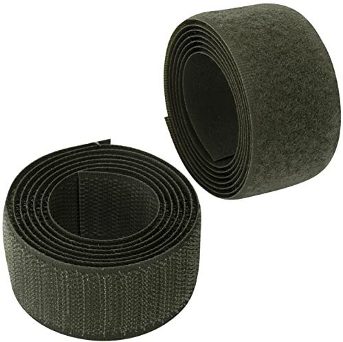 AERZETIX - C65963 - Klettband/-rolle 30 mm 1 meter - organizer/kabelbinder - band für kleidersäcke - aus polyamid und polyester - farbe: olivgrün