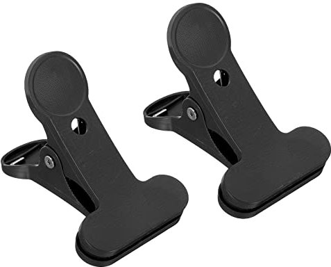 PATIKIL 2Pack Lesen Lichtclip Lesen Lampe Klemmen Feder LED Klammern Mikrofonhalter für Klavier Bettkopfteil Schreibtisch Tisch Schwarz