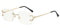 kachawoo Rahmenlose Rechteck Sonnenbrille Randlose Sonnenbrille mit gravierten Kanten Braun Blau Grau Sonnenschirme Unisex (gold with clear)