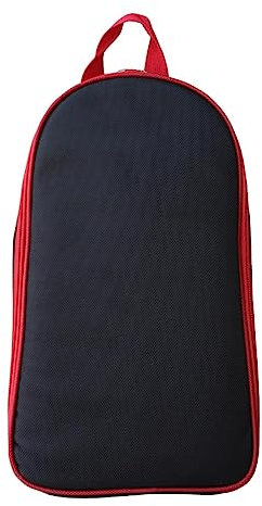 Fonowx Kitchen Cooking Utensil Storage Bag Grill Cookware Tool Pouch Case with Handle Camping Travel Cooking Utensils Organizer for Cutlery Set BBQ, Black Red