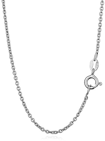NKlaus Ankerkette aus 925 Silber, rhodiniert, 55cm lang, 1,1mm, 1 Stück
