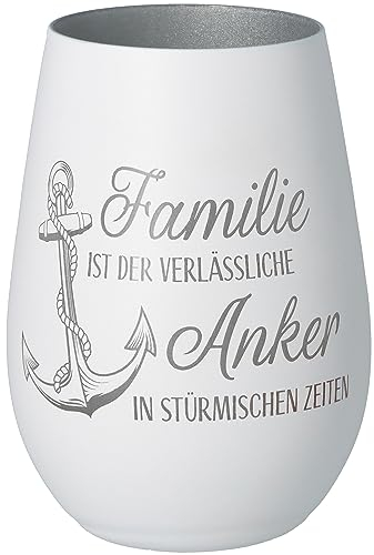 Goodtimes Windlicht Familie Anker Weiß/Silber