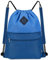 WANDF Kordelzug-Rucksack, Sport-Turnbeutel mit Nassfach, wasserabweisender Kordelzug, Cinch-Tasche für Damen und Herren (Blau mit Schulterpolster)