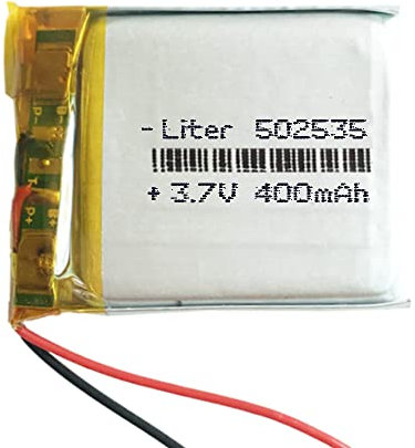 Batterie 502535 LiPo 3.7V 400mAh 1.48Wh 1S 5C Liter Energy Battery pour l'électronique Rechargeable Téléphone Portable Smartwatch GPS - Ne Convient Pas à la Radiocommande 37x25x5mm (400mAh|502535)