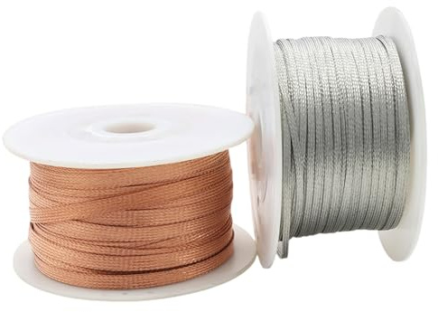 COYOUCO 14/16/18Mm Guaina a treccia metallica in rame puro Rete metallica di schermatura flessibile Guaina metallica espandibile Cavo di segnale di schermatura,pure copper 18mm 1meter
