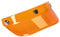 Motorcycle Helmet Visor Peak 3-Snap Vintage Accessories Transparent Orange, 181x105mm