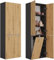 Happy Babies CDF Bad-Hochschrank NEL 1K DD | Farbe: Eiche Artisan/Anthrazit | Modernes Badregal | Stauraumschrank | Geräumige Einlegeböden | Türen | Einfache Montage | 1 Wäschekorb | Stilvolle Griffe