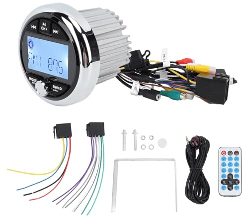 Marine-Radio, Marine-Stereo-Bluetooth-Marineradio, 12 V, Aluminiumlegierung, Staubdicht, Wasserdicht, Verlustfreie Musik, Digitale Medien, MP5-Player für Yachten, Wohnmobile, Boote