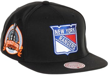 Mitchell & Ness New York Rangers NHL Top Spot Originaler Fit Schwarz Verstellbare Snapback Cap - One-Size