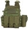 Peminkoo Tactical Vest Body Armor Hunting Plate Carrier Airsoft Accessories Military Combat Army Wargam molle (Green)