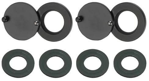 PATIKIL 2 Stück Türspion Abdeckung Guckloch 16mm Innendurchmesser Türlochabdeckung mit Selbstklebendem Ohne Bohren Gucklochabdeckung Sichtschutzblech für Türspion, Goldimitat